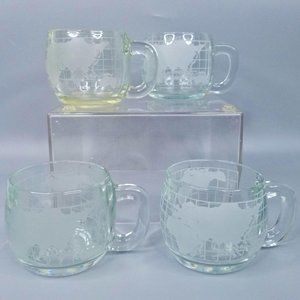 Nestle Nescafe Coffee Cup Mugs World Globe Vintage